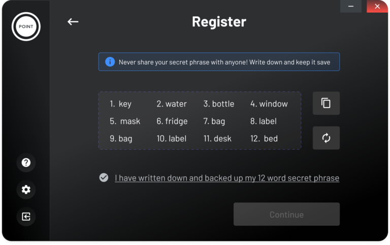 metamask wallet Point Network Web3 Browser