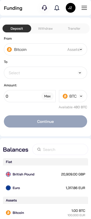 Funding Wallet Mobiñe