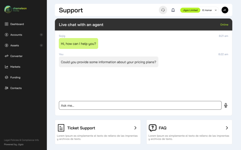 Support Crypto Wallet